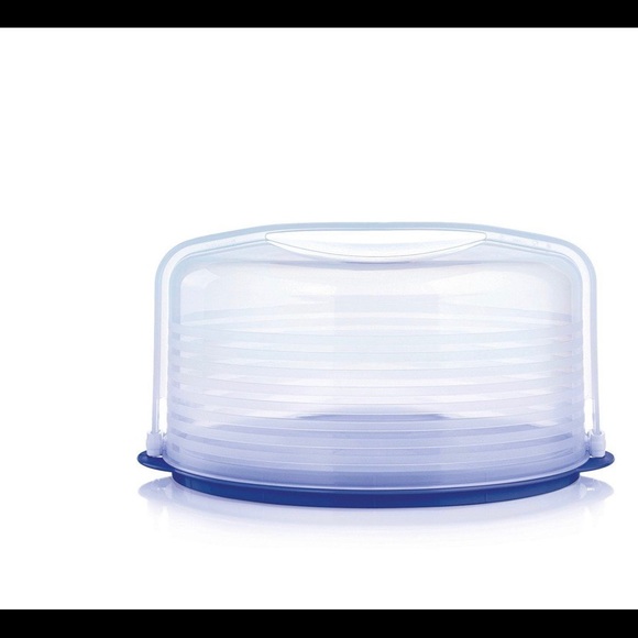 Tupperware Blue Round Cake Taker - Picture 2 of 2